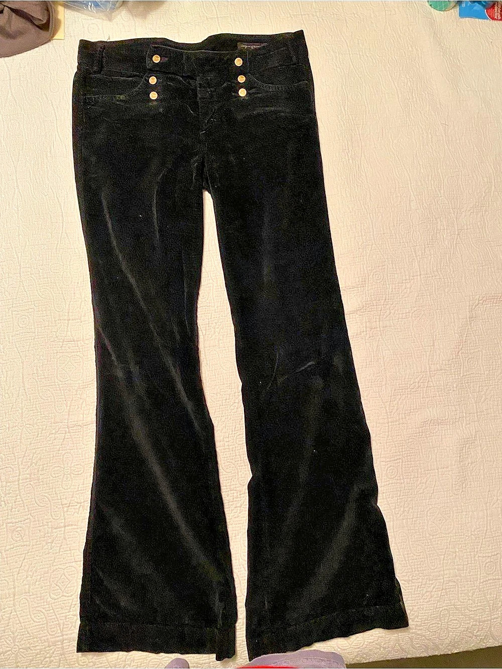 Citizen of Humanity Sailor Flare, Black Velour Jeans. Waist 30. Like New